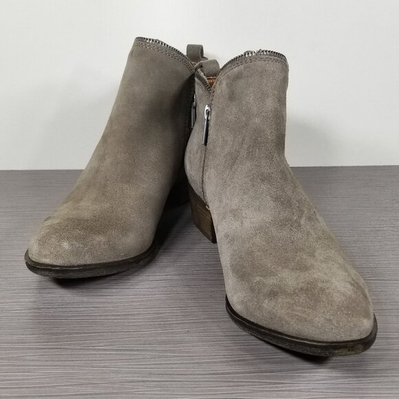 Lucky Brand Bartalino Bootie, Taupe Suede, Womens Size 10 M / 40 - Picture 4 of 12